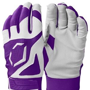 EvoShield SRZ-1 Purple and White Sports Gloves youth Medium M NEW softball
